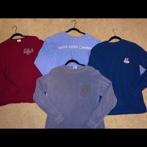 Long sleeve lot of Greek life shirts